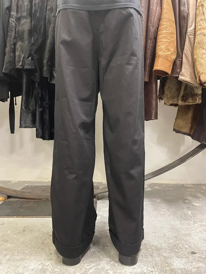 SS2011 Maison Margiela Black Large Relaxed Pants (S) nhwiWia 3
