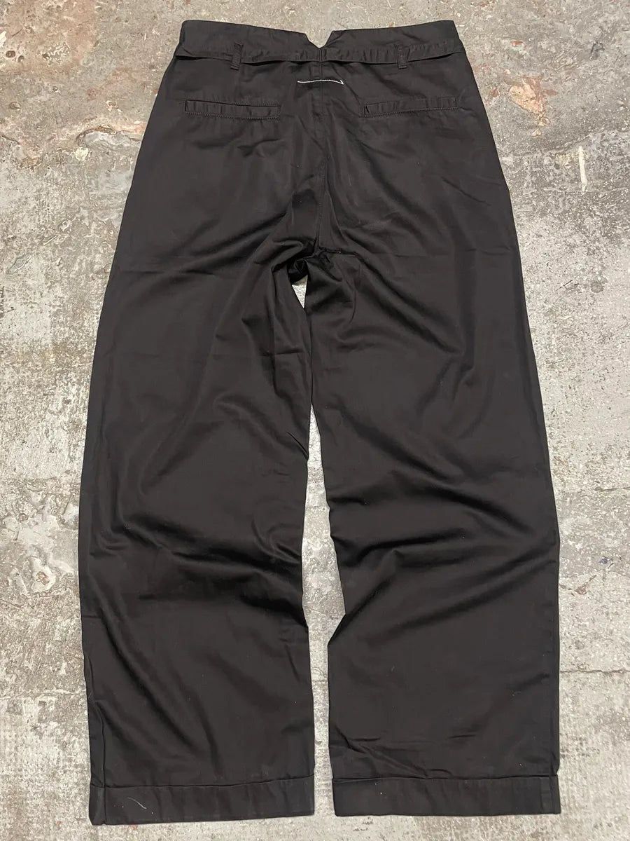 SS2011 Maison Margiela Black Large Relaxed Pants (S) nhwiWia 6