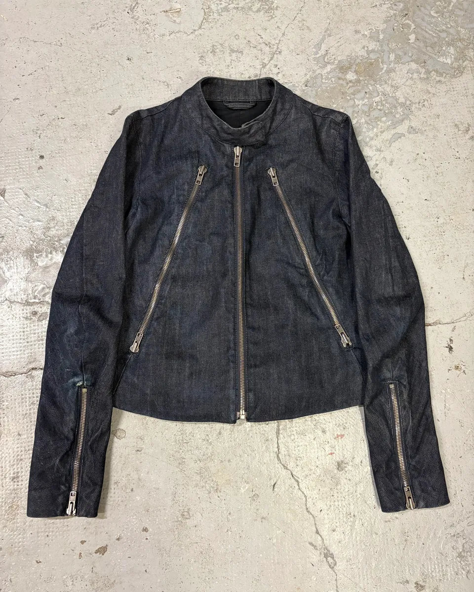 SS2011 Maison Margiela Blue 5 Zip Denim Jacket (M) vBGOpfO 0
