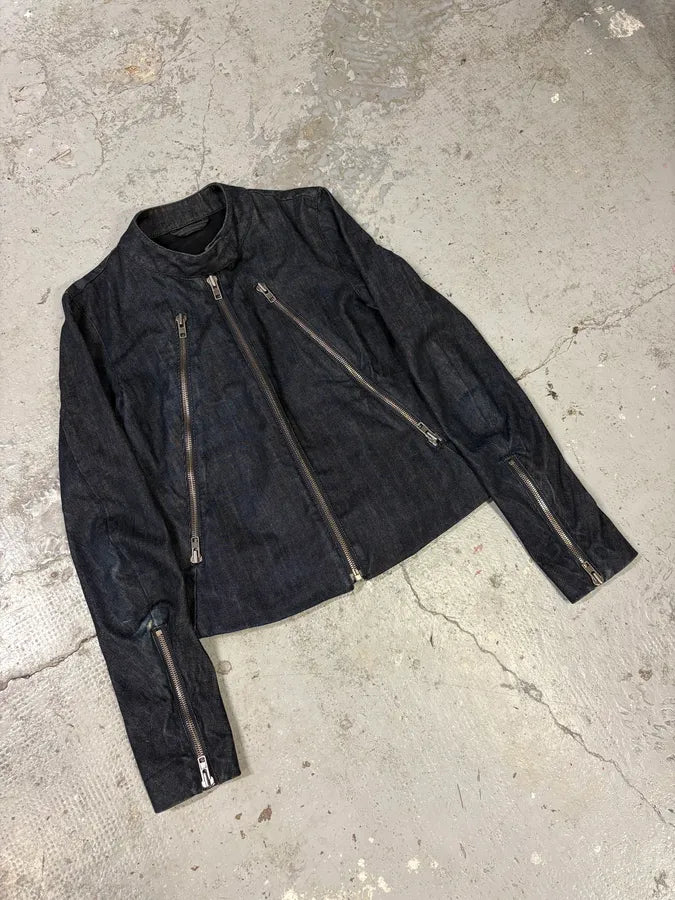 SS2011 Maison Margiela Blue 5 Zip Denim Jacket (M) vBGOpfO 2