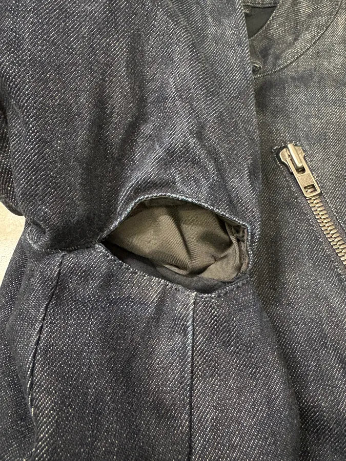 SS2011 Maison Margiela Blue 5 Zip Denim Jacket (M) vBGOpfO 7