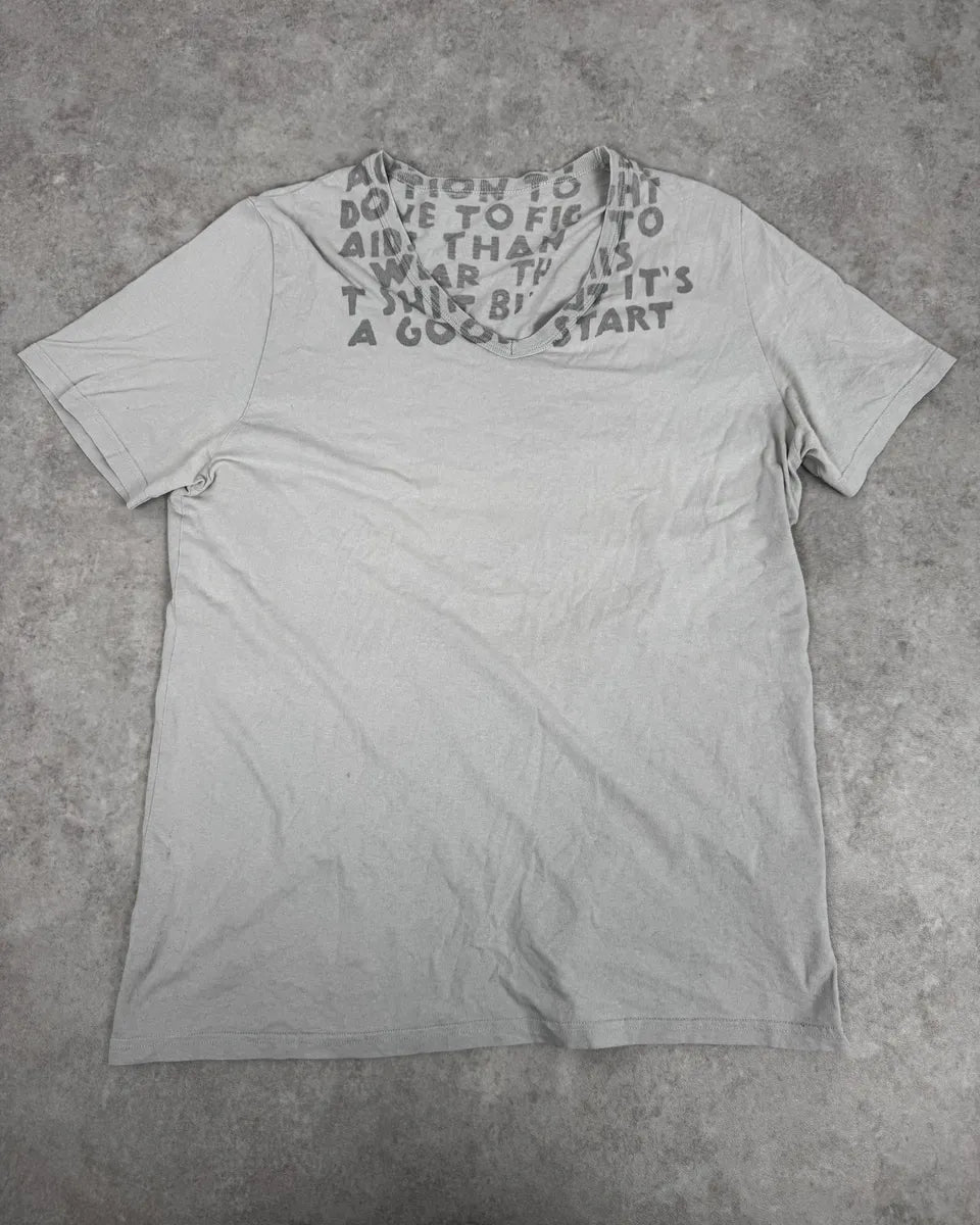 SS2011 Maison Margiela Grey V Neck T-Shirt zNBMtCq 0