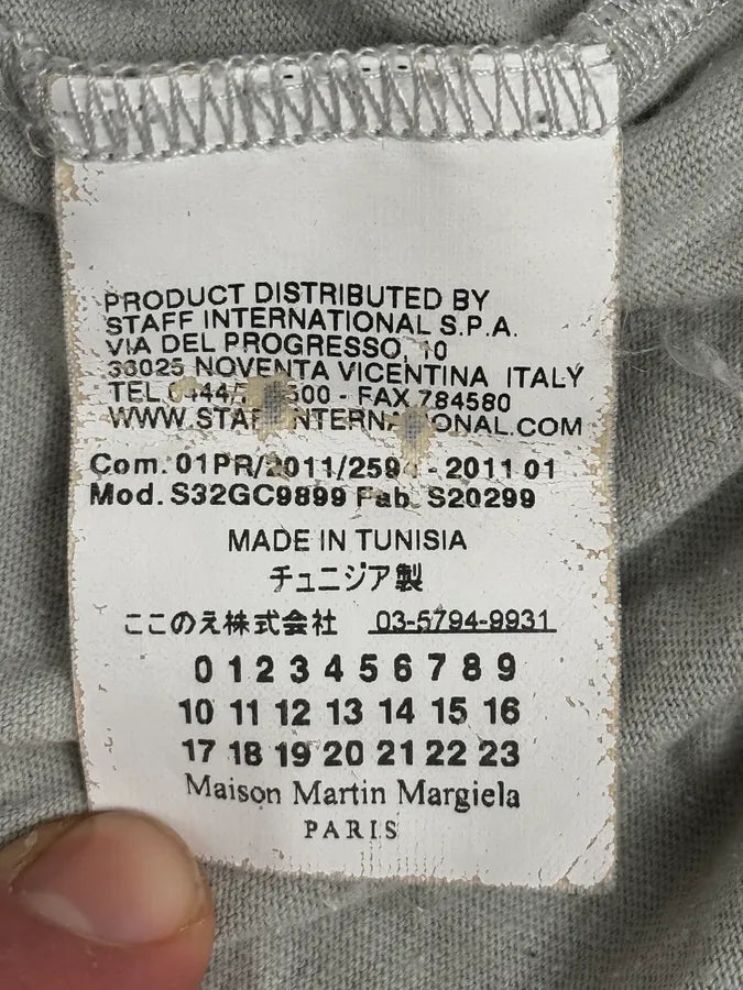 SS2011 Maison Margiela Grey V Neck T-Shirt zNBMtCq 8