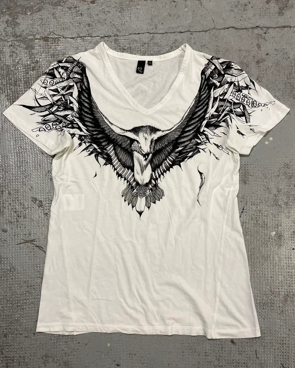 SS2011 McQueen White Eagle Bird T-Shirt olWTTAS 3