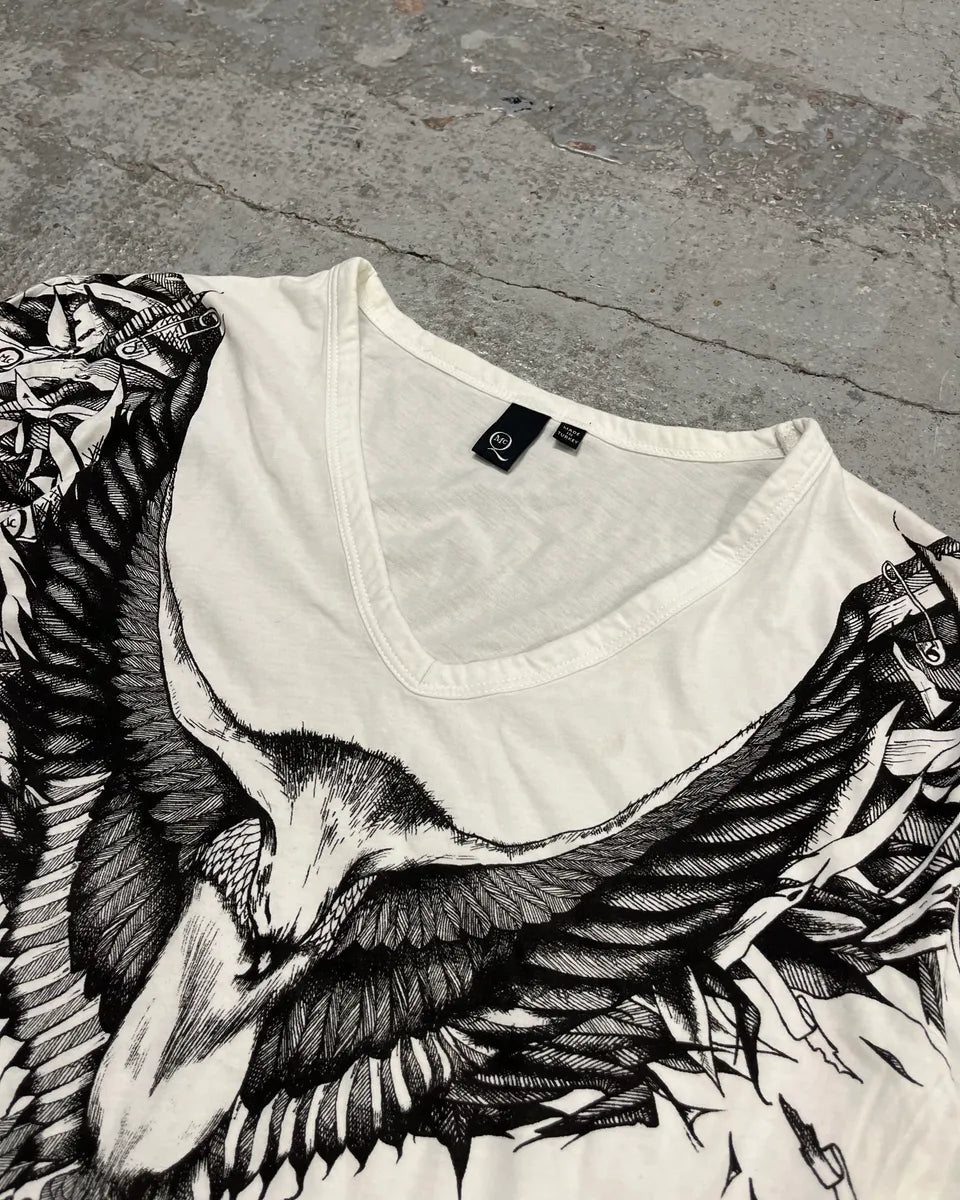 SS2011 McQueen White Eagle Bird T-Shirt olWTTAS 4
