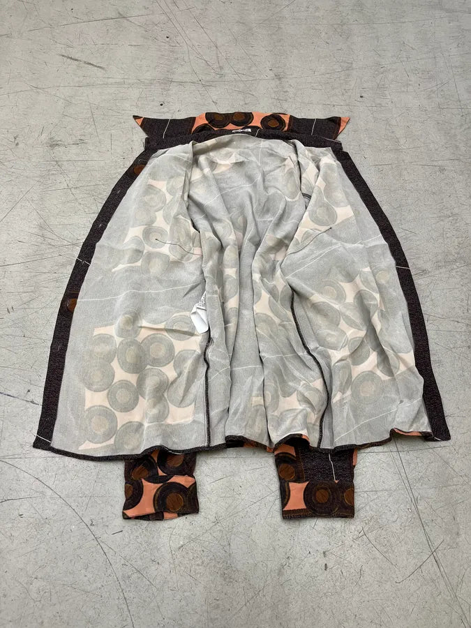 SS2011 Miu Miu Geometric Brown Silk Shirt mMUjNrY 7
