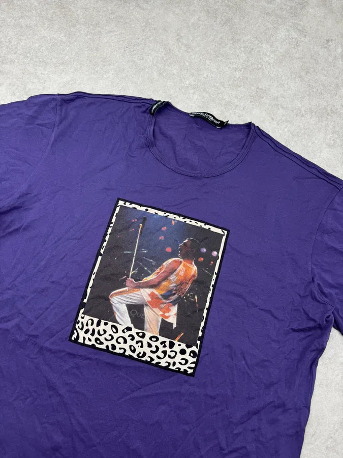 SS2011 Dolce & Gabbana Purple Freddie Mercury T-Shirt iNcQKFi 4
