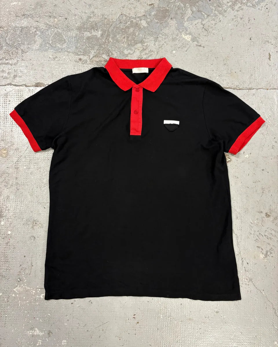 SS2011 Prada Devil Red & Black Signature Polo Shirt (S/M) vVLFcgj 0