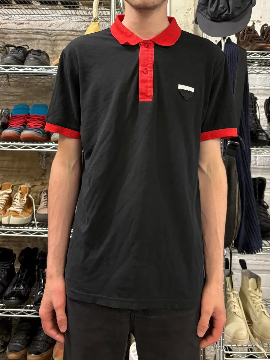 SS2011 Prada Devil Red & Black Signature Polo Shirt (S/M) vVLFcgj 1