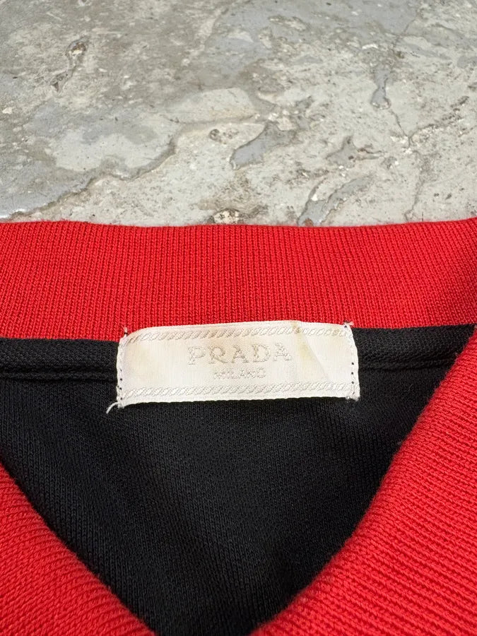 SS2011 Prada Devil Red & Black Signature Polo Shirt (S/M) vVLFcgj 6