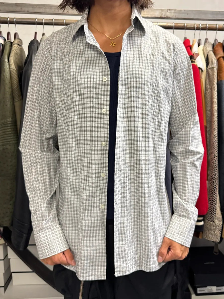 SS2011 Prada Grey Checkered Shirt rqUcPfP 1