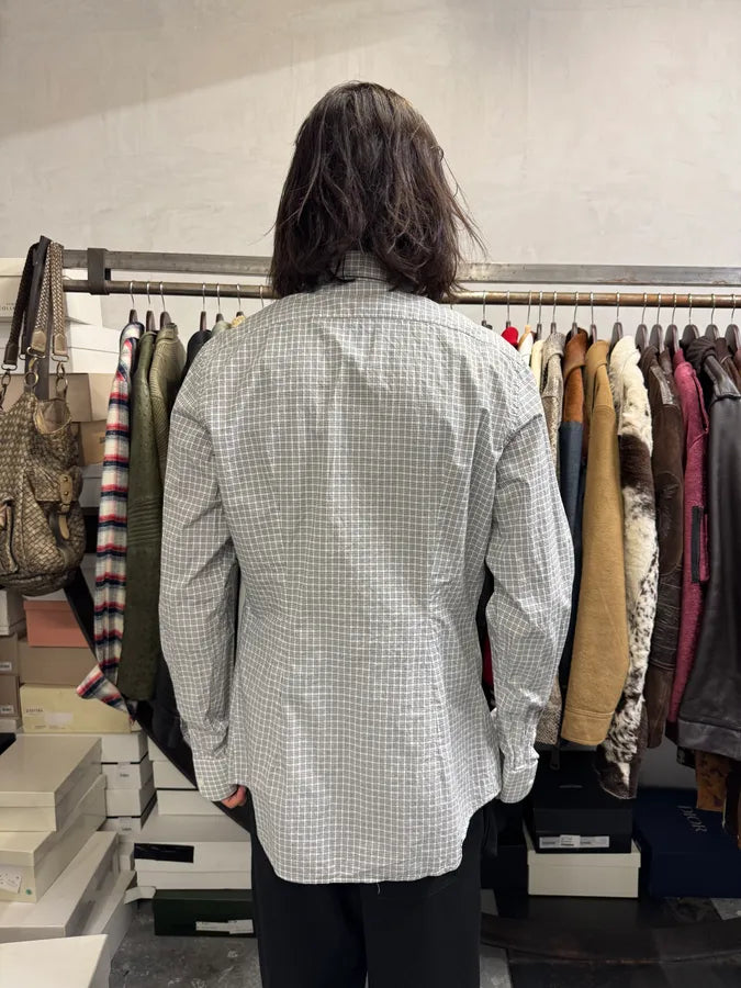 SS2011 Prada Grey Checkered Shirt rqUcPfP 2