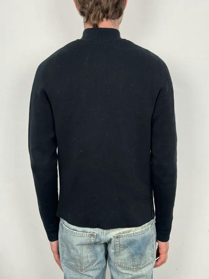 SS2011 Prada Black Minimalist Zip-Up Sweater ZqRlGcm 2