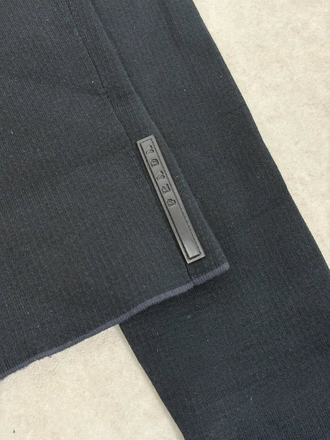 SS2011 Prada Black Minimalist Zip-Up Sweater ZqRlGcm 8