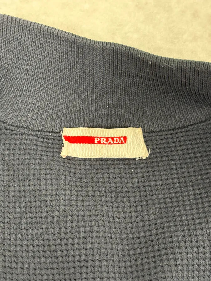 SS2011 Prada Black Minimalist Zip-Up Sweater ZqRlGcm 9