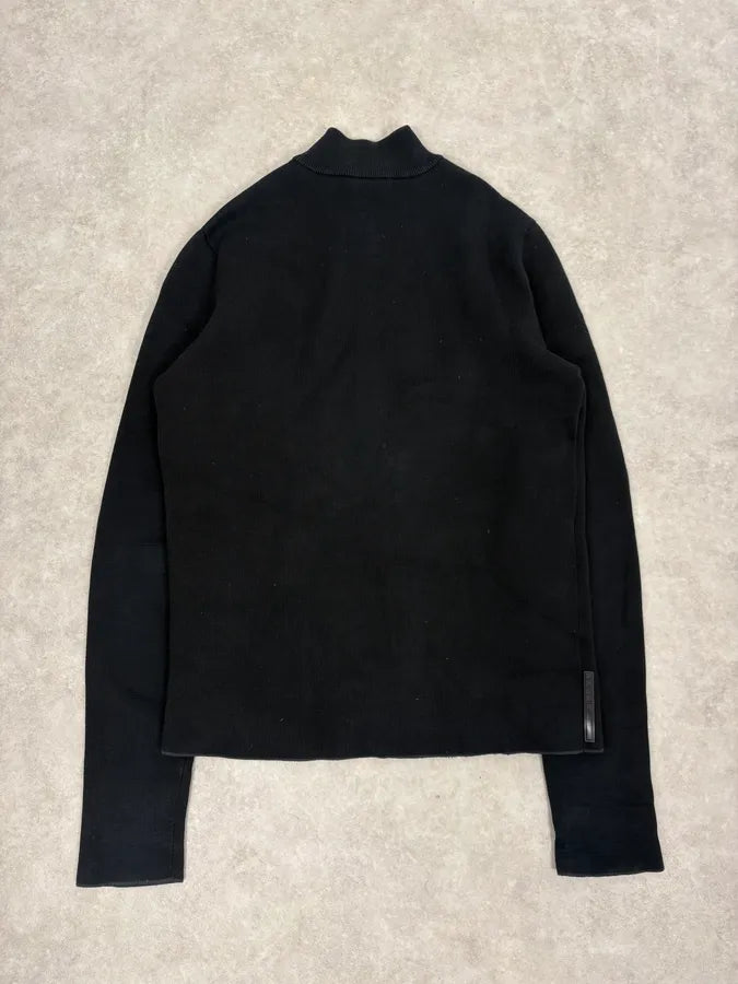 SS2011 Prada Black Minimalist Zip-Up Sweater ZqRlGcm 5