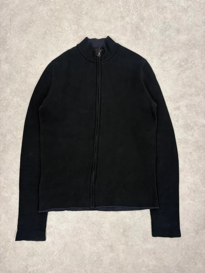 SS2011 Prada Black Minimalist Zip-Up Sweater ZqRlGcm 0