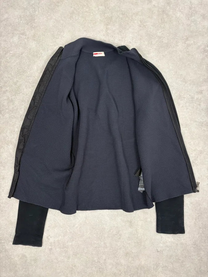 SS2011 Prada Black Minimalist Zip-Up Sweater ZqRlGcm 6