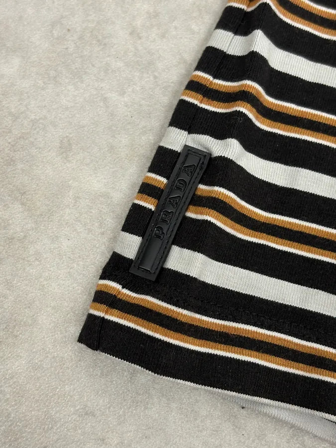 SS2011 Prada Striped Cozy Polo Shirt zRYLvtd 6
