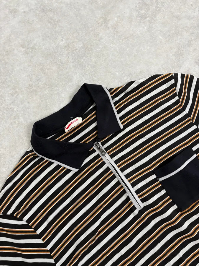 SS2011 Prada Striped Cozy Polo Shirt zRYLvtd 4