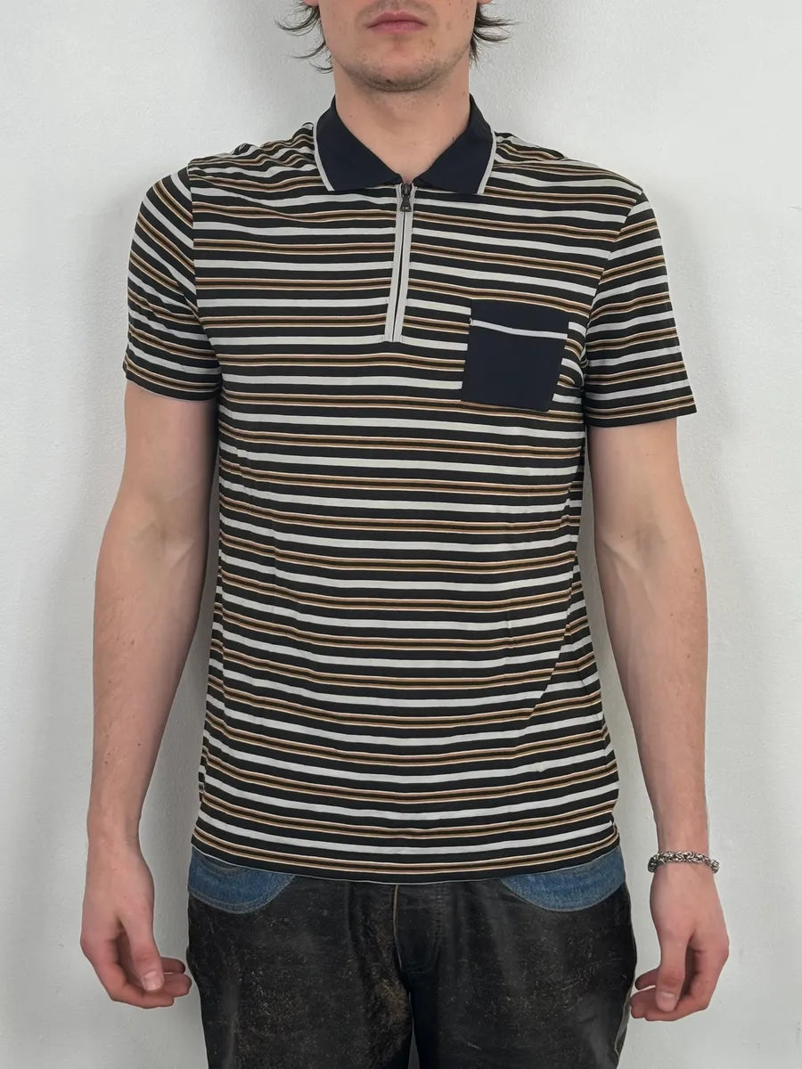 SS2011 Prada Striped Cozy Polo Shirt zRYLvtd 1