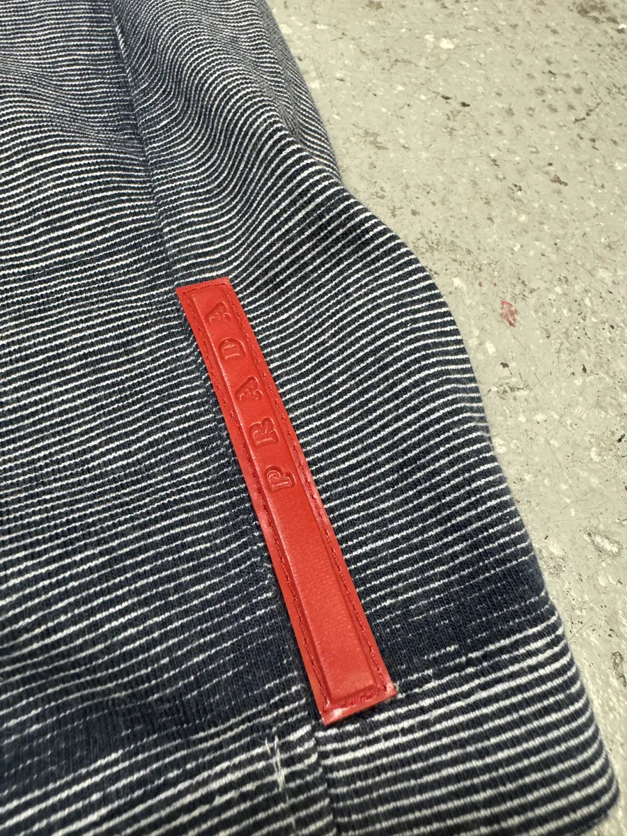 SS2011 Prada Striped Polo Skull Linea Rossa Shirt (M) HKwDUFR 5