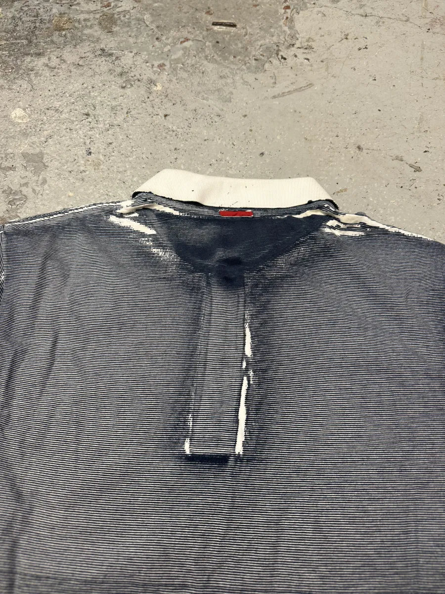 SS2011 Prada Striped Polo Skull Linea Rossa Shirt (M) HKwDUFR 6