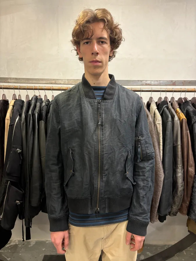 SS2012 Acne Faded Black Linen Bomber Jacket (L) vCBFVsg 1
