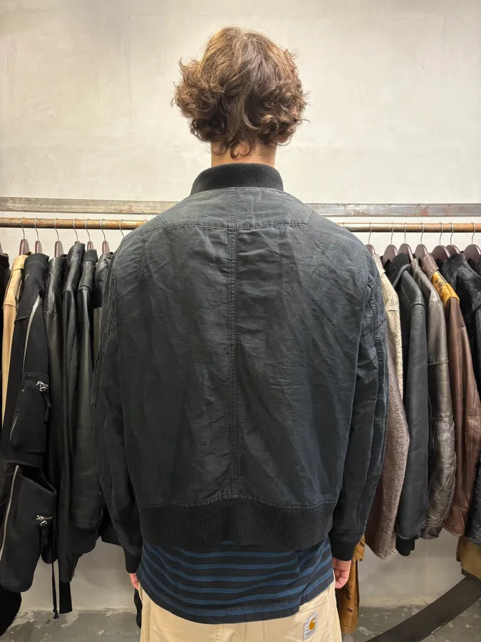 SS2012 Acne Faded Black Linen Bomber Jacket (L) vCBFVsg 2