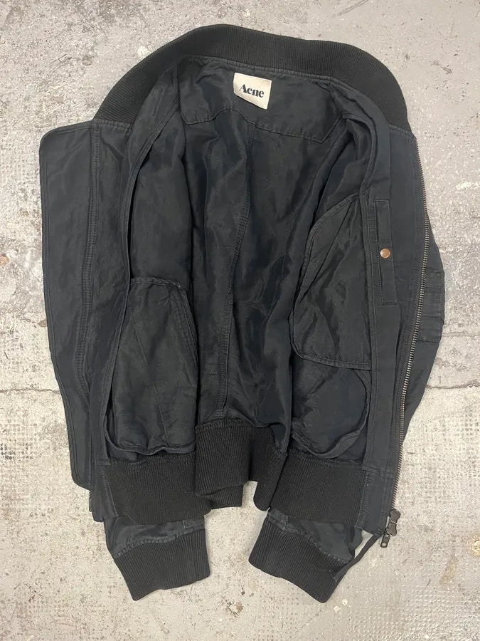 SS2012 Acne Faded Black Linen Bomber Jacket (L) vCBFVsg 6