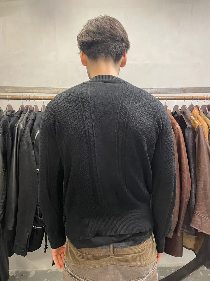 SS2012 Acne Studios Black Mozaic Sweater (M/L) GpLZJVd 2