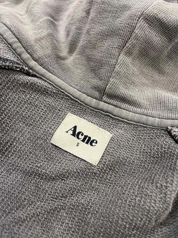 SS2012 Acne Studios Grey Faded Zip-up College Hoodie iqMsrFe 10