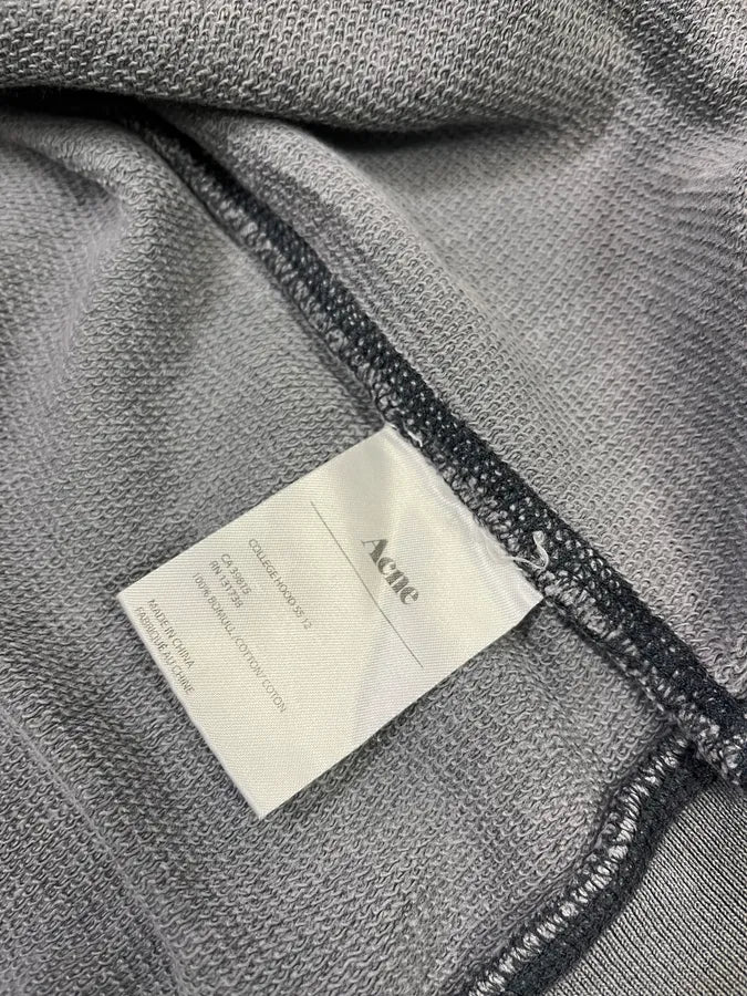 SS2012 Acne Studios Grey Faded Zip-up College Hoodie iqMsrFe 11