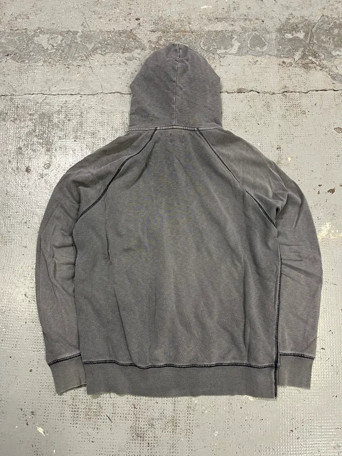SS2012 Acne Studios Grey Faded Zip-up College Hoodie iqMsrFe 7