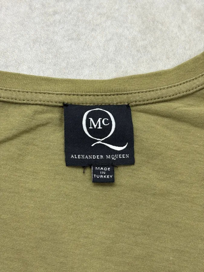 SS2012 Alexander McQueen Khaki Oversized Butterfly Print T-Shirt VOzjMFv 6