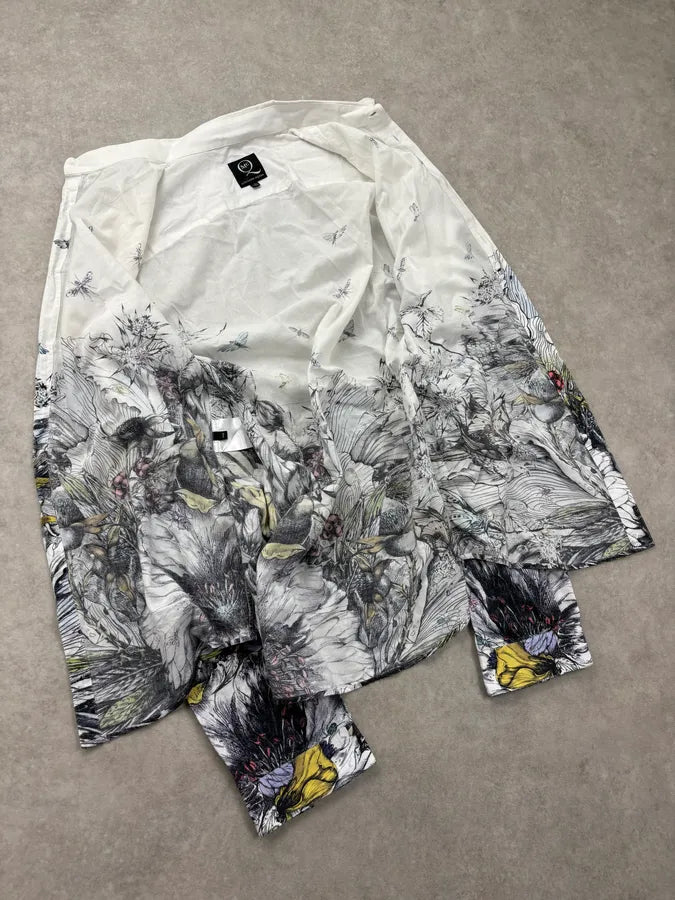 SS2012 Alexander McQueen White Botanical Floral Shirt MqXvErN 6