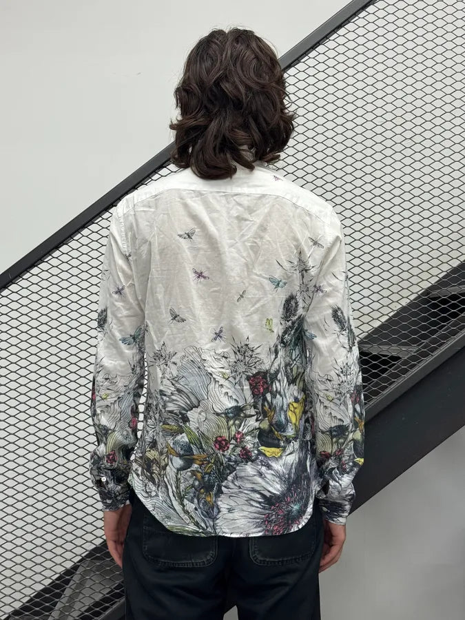 SS2012 Alexander McQueen White Botanical Floral Shirt MqXvErN 2