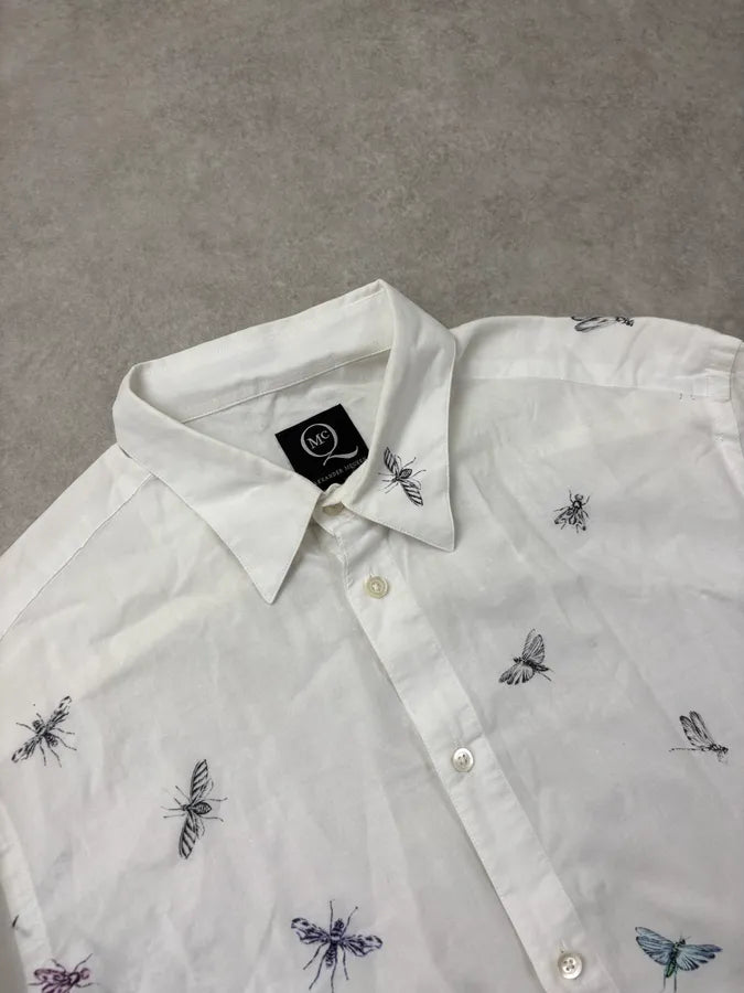 SS2012 Alexander McQueen White Botanical Floral Shirt MqXvErN 4