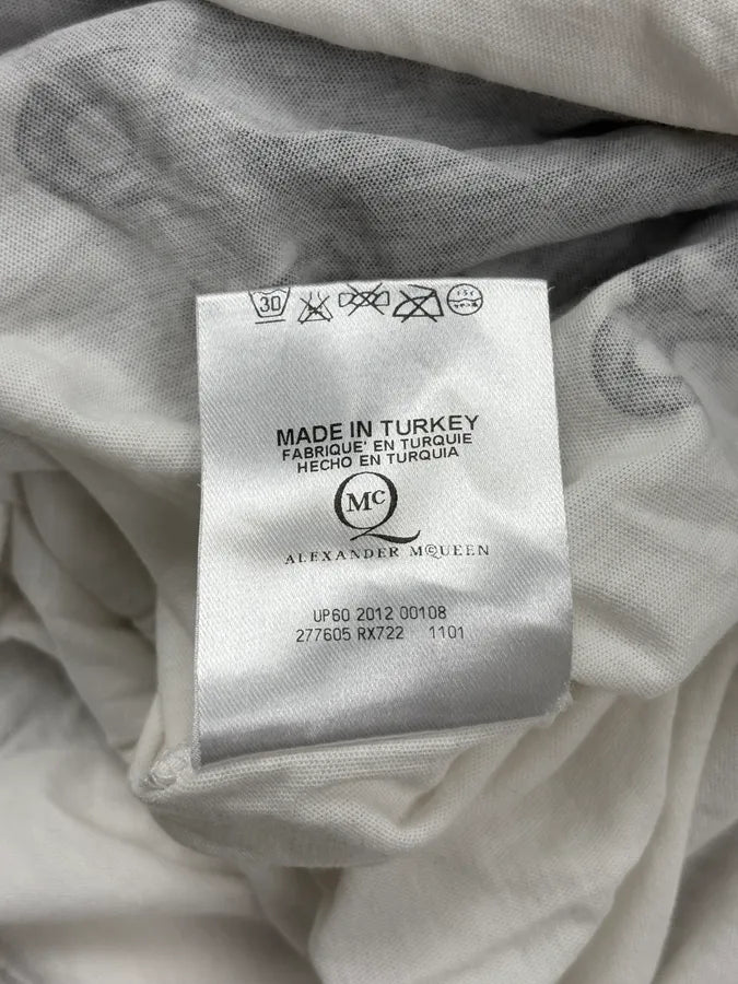 SS2012 Alexander McQueen White Trompe L’Oeil Corset Officer T-Shirt wpupfsJ 9