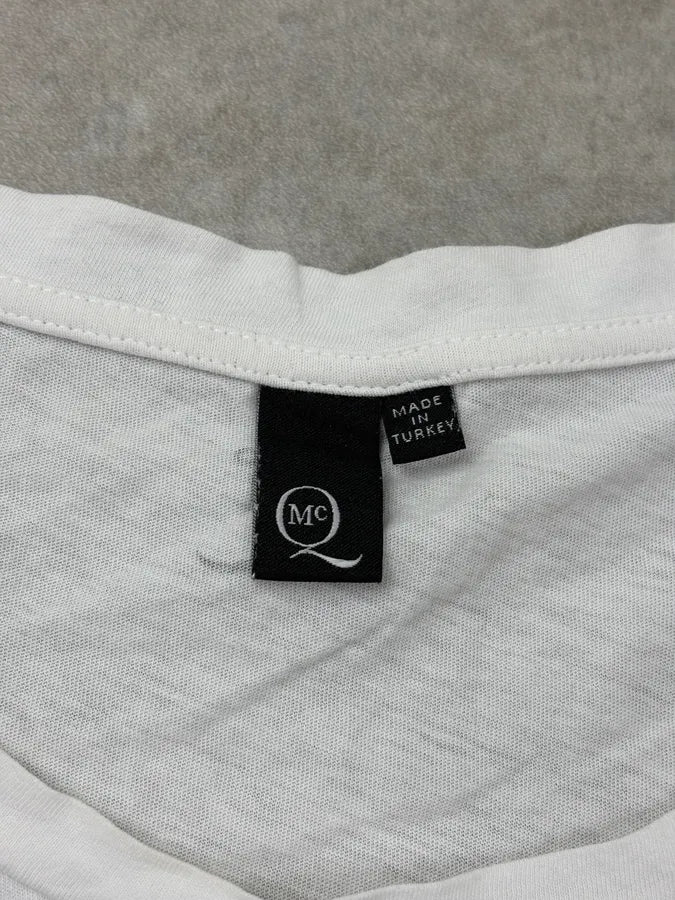 SS2012 Alexander McQueen White Trompe L’Oeil Corset Officer T-Shirt wpupfsJ 7
