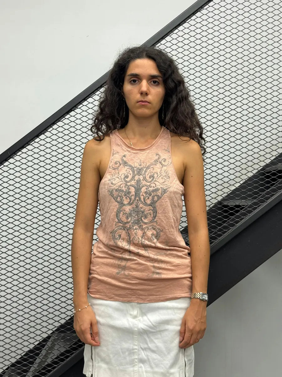 SS2012 Balenciaga Abricot Jersey Ornamental Baroque Top QjlkPrM 1