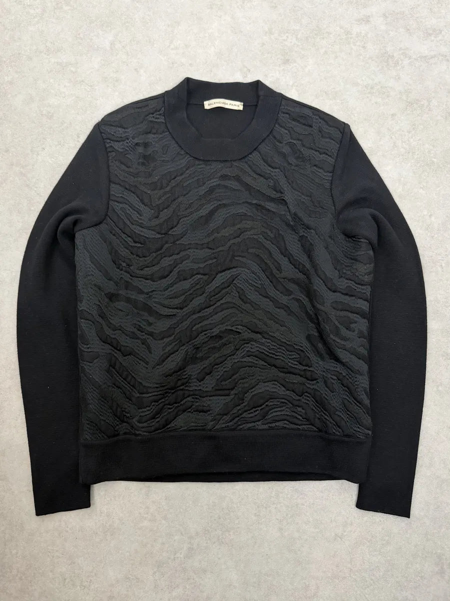 SS2012 Balenciaga Black Contemporary Distressed Sweater qMidAcE 0
