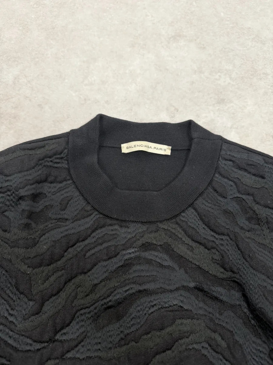 SS2012 Balenciaga Black Contemporary Distressed Sweater qMidAcE 6