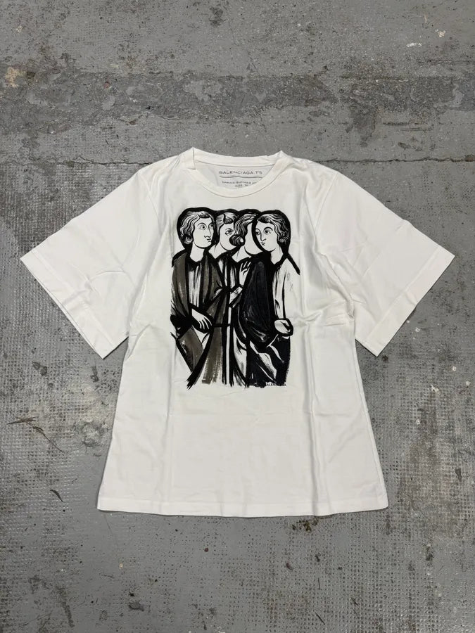 SS2012 Balenciaga White Contemporary T-Shirt IcQBSye 0