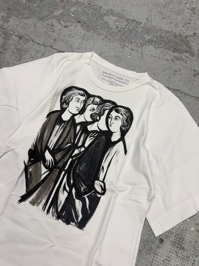 SS2012 Balenciaga White Contemporary T-Shirt IcQBSye 3