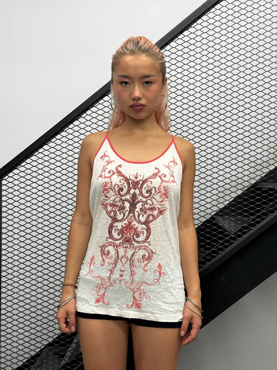 SS2012 Balenciaga White Floral Ornaments Top AsPXkOT 0