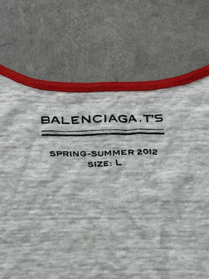 SS2012 Balenciaga White Floral Ornaments Top AsPXkOT 8