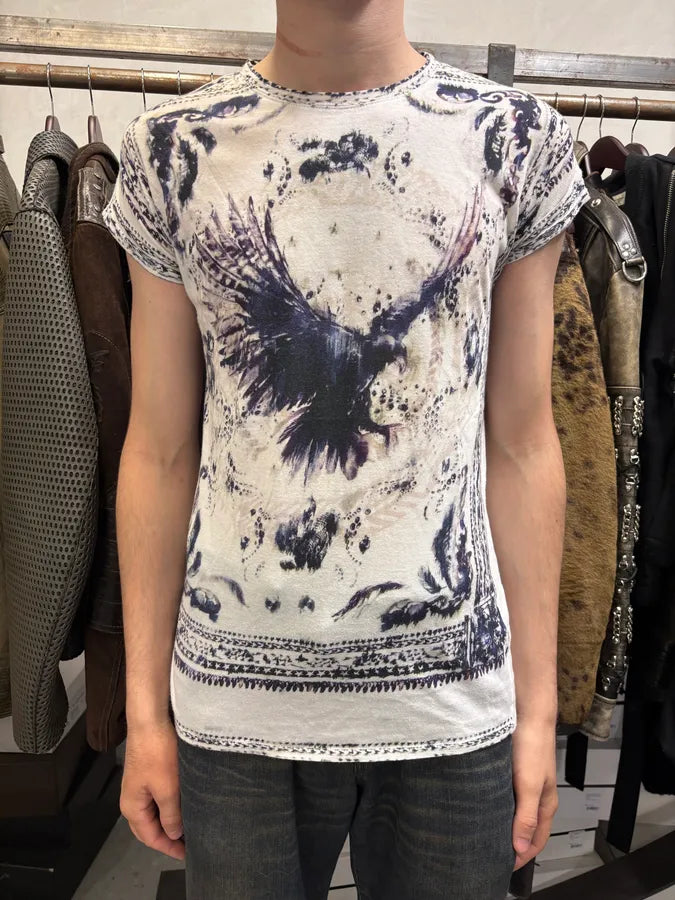 SS2012 Balmain Abstract Eagle Kimono T-Shirt COHlWaV 1