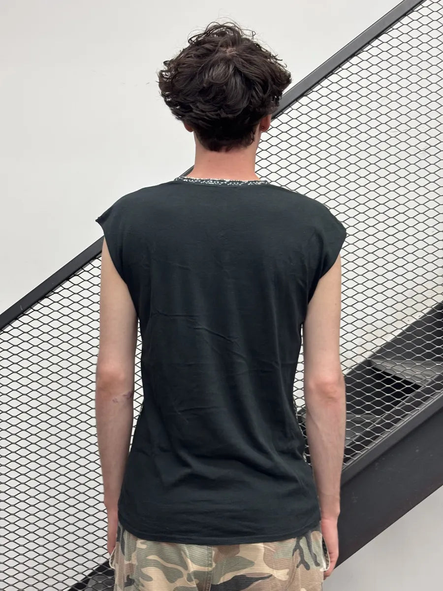 SS2012 Balmain Black Eagle Wing Tank Top  PHMVFzC 2
