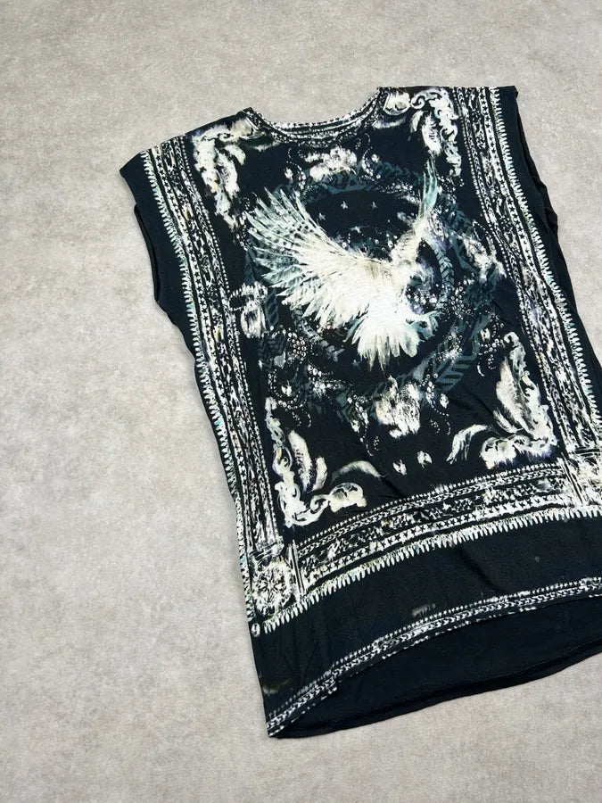 SS2012 Balmain Black Eagle Wing Tank Top  PHMVFzC 3